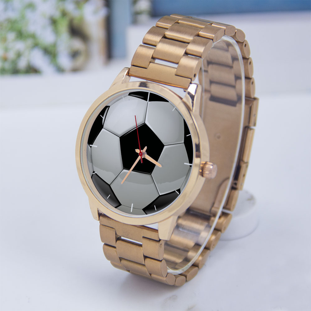 Jewelry Watches Men - Football Soccer Design Fans Silver Man