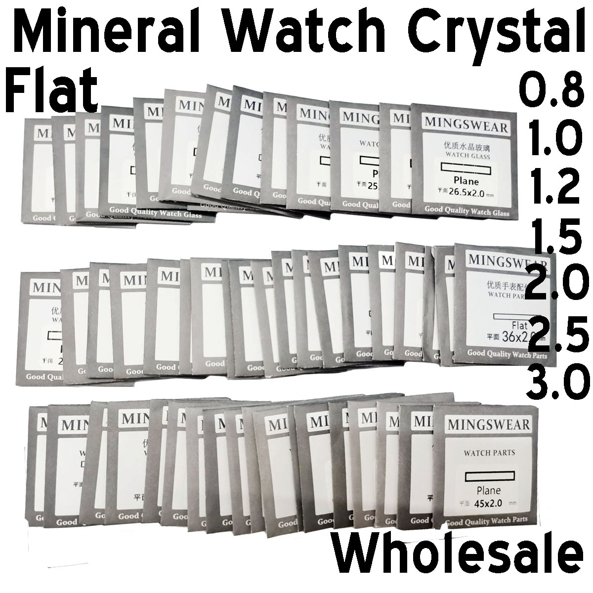 Watch Repair Tool Kit - Wholesale Flat Mineral Watch Glass Sets