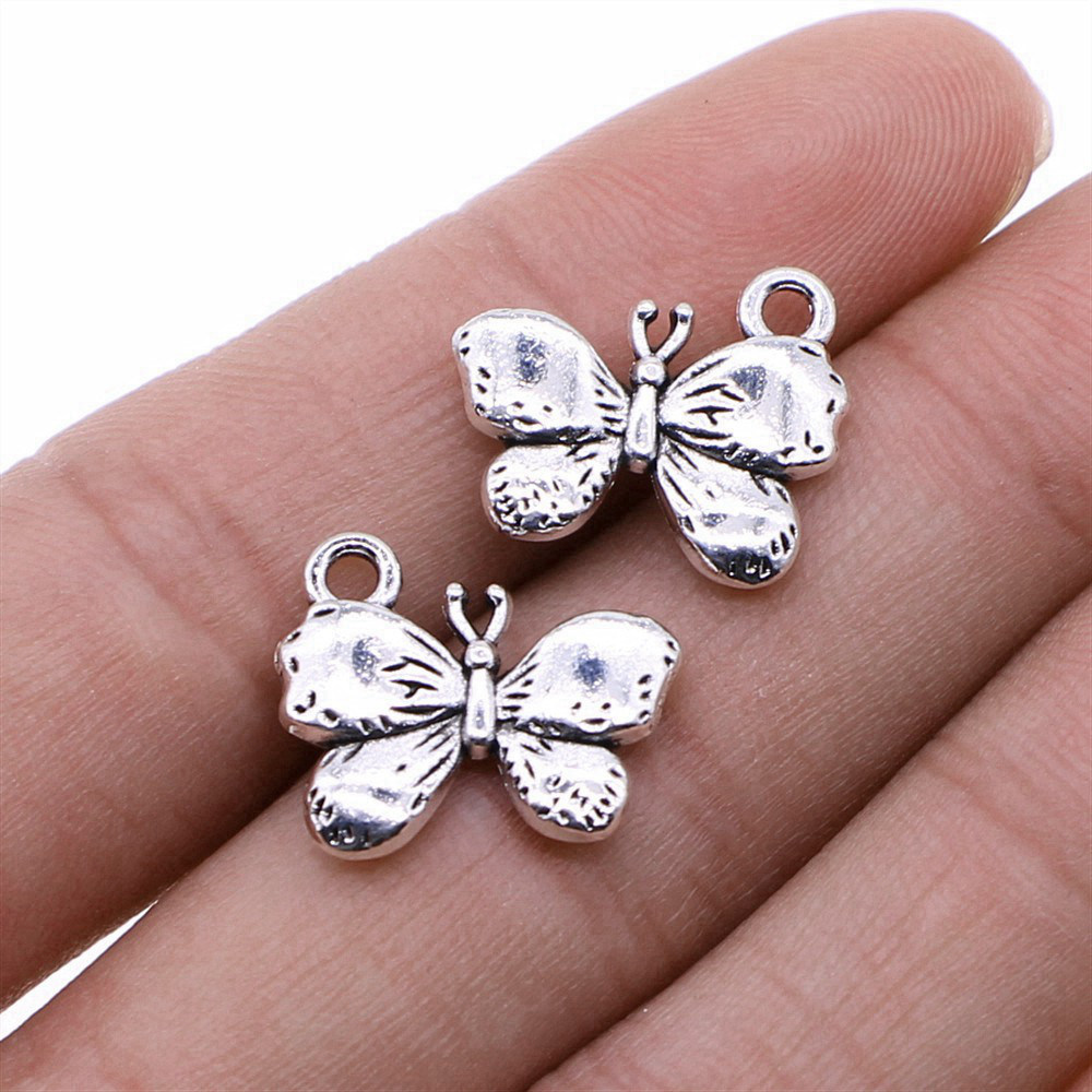 Butterfly Pendant Necklace - Butterfly Retro Insect Charm Pendant Alloy