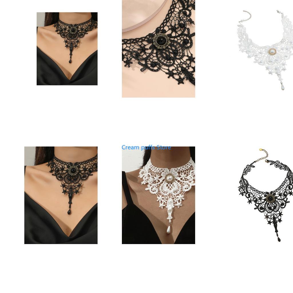 50LE Lace Choker Necklaces Got - Crystal Choker Necklace recension och pris