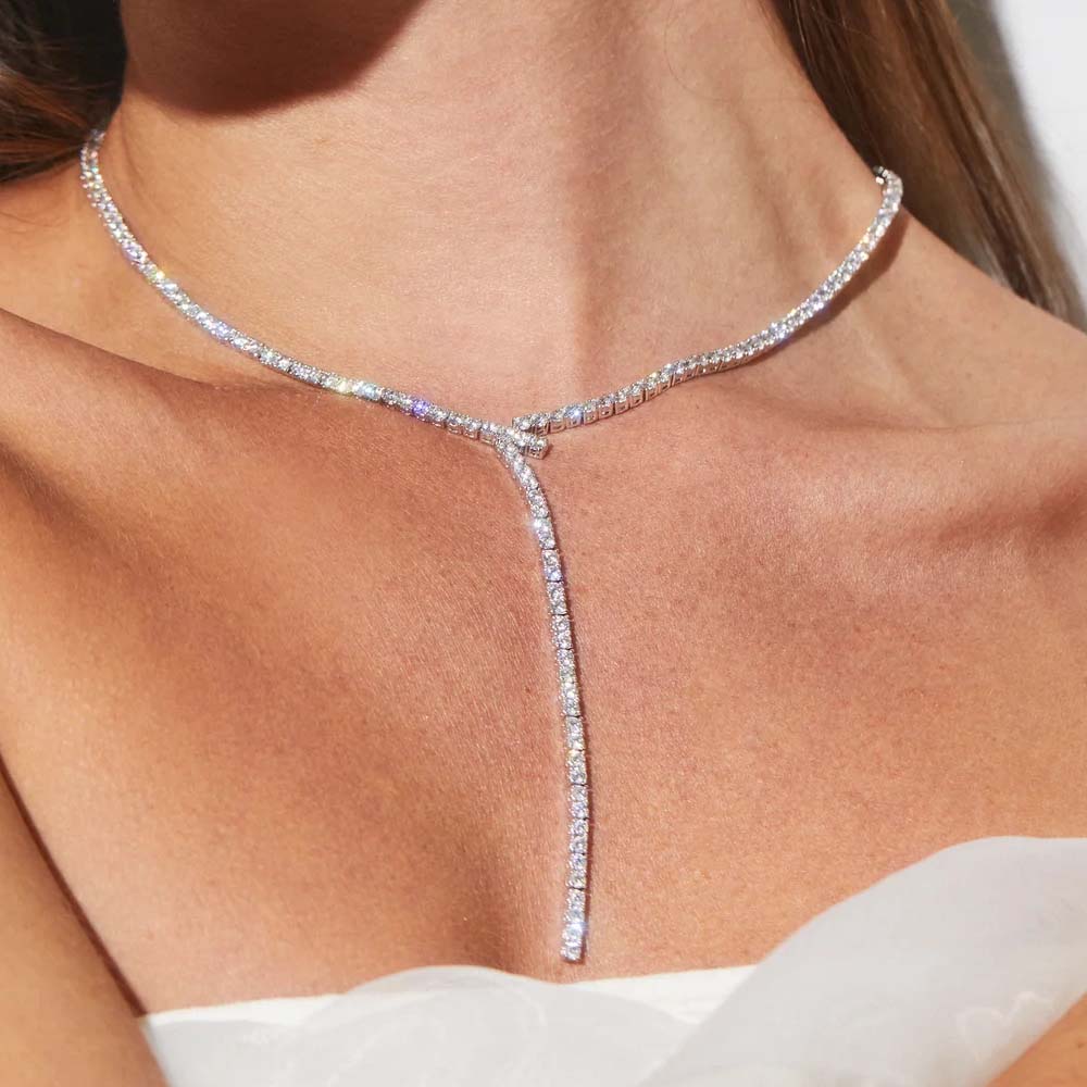 Stonenfans Long Y Shaped Laria - Crystal Choker Necklace recension och pris