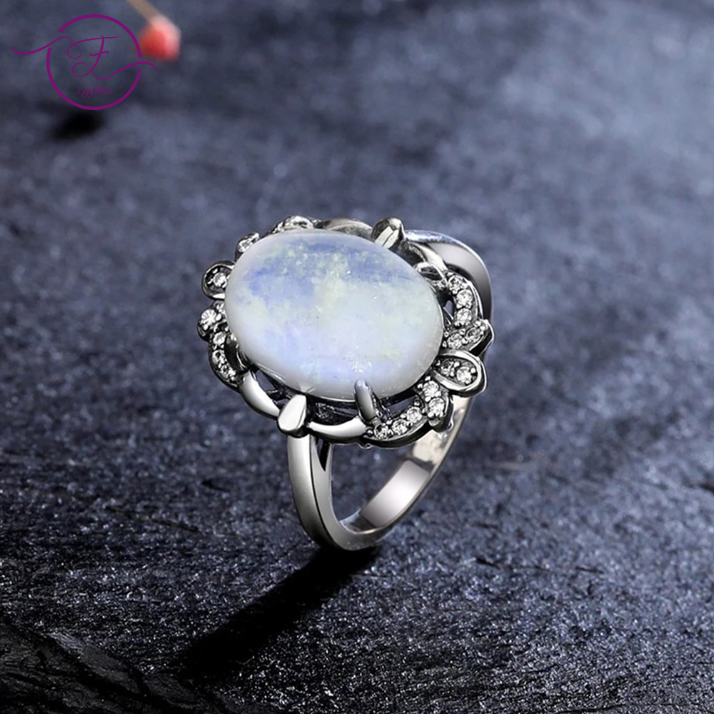 Vintage Moonstone Rings for Wo - Turquoise Stone Ring recension och pris
