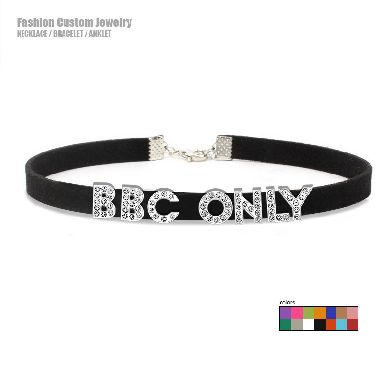 Rhinestone Letter BBC ONLY Nec - Crystal Choker Necklace recension och pris