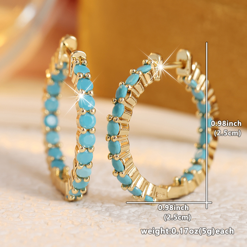 Ethnic Inlaid Imitation Turquo - Turquoise Stone Ring recension och pris