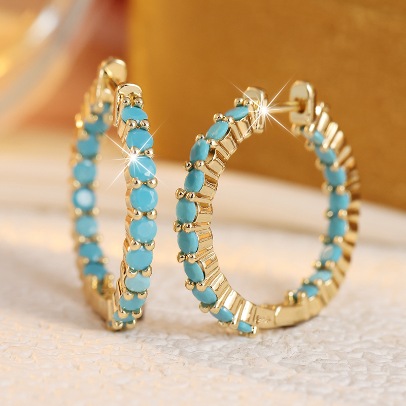 Ethnic Inlaid Imitation Turquo - Turquoise Stone Ring recension och pris