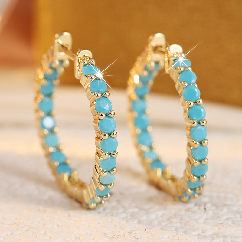 Ethnic Inlaid Imitation Turquo - Turquoise Stone Ring recension och pris