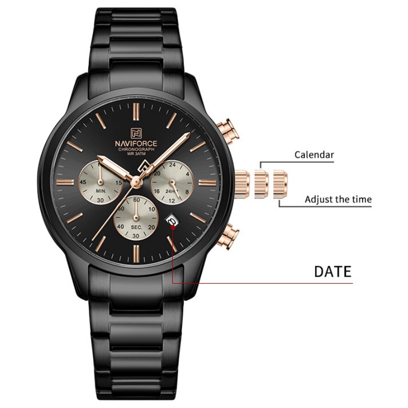 NAVIFORCE Men Quartz Chronogra - Watch Display Box recension och pris