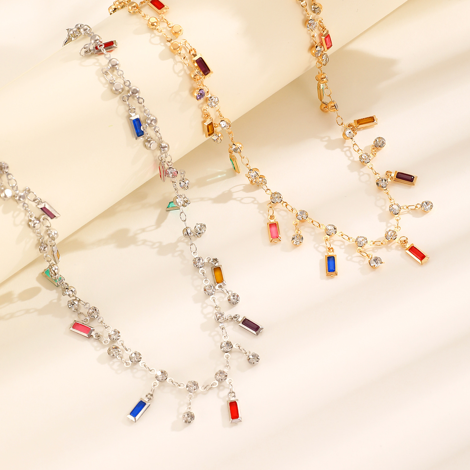 Fashion Dopamine Colorful Crys - Crystal Choker Necklace recension och pris