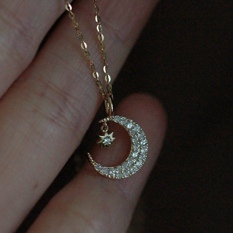 Exquisite Moon Star Shaped Pen - Crystal Choker Necklace recension och pris