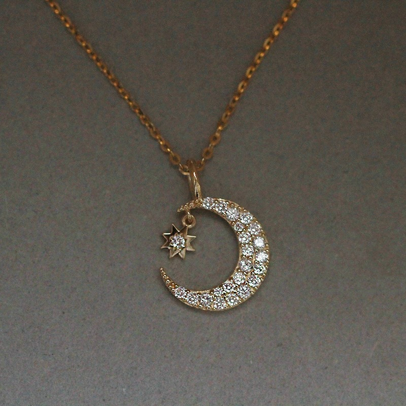 Exquisite Moon Star Shaped Pen - Crystal Choker Necklace recension och pris