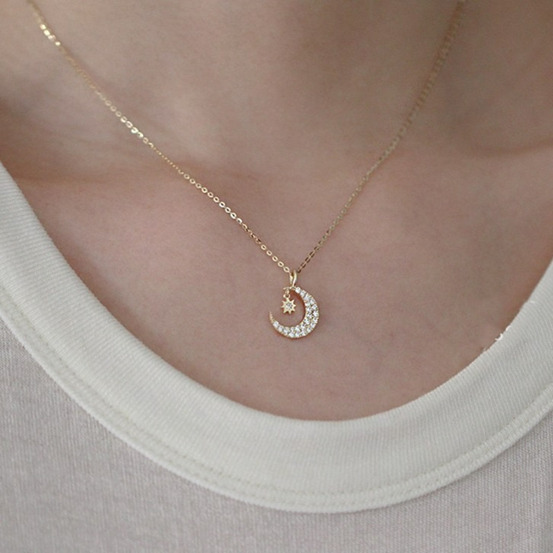Exquisite Moon Star Shaped Pen - Crystal Choker Necklace recension och pris