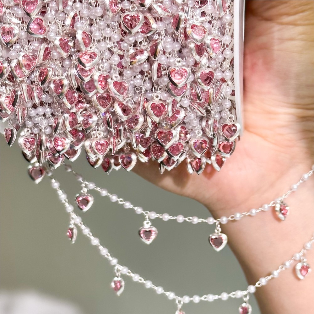 0.5Meter/1Meter Pink Crystal H - Crystal Choker Necklace recension och pris