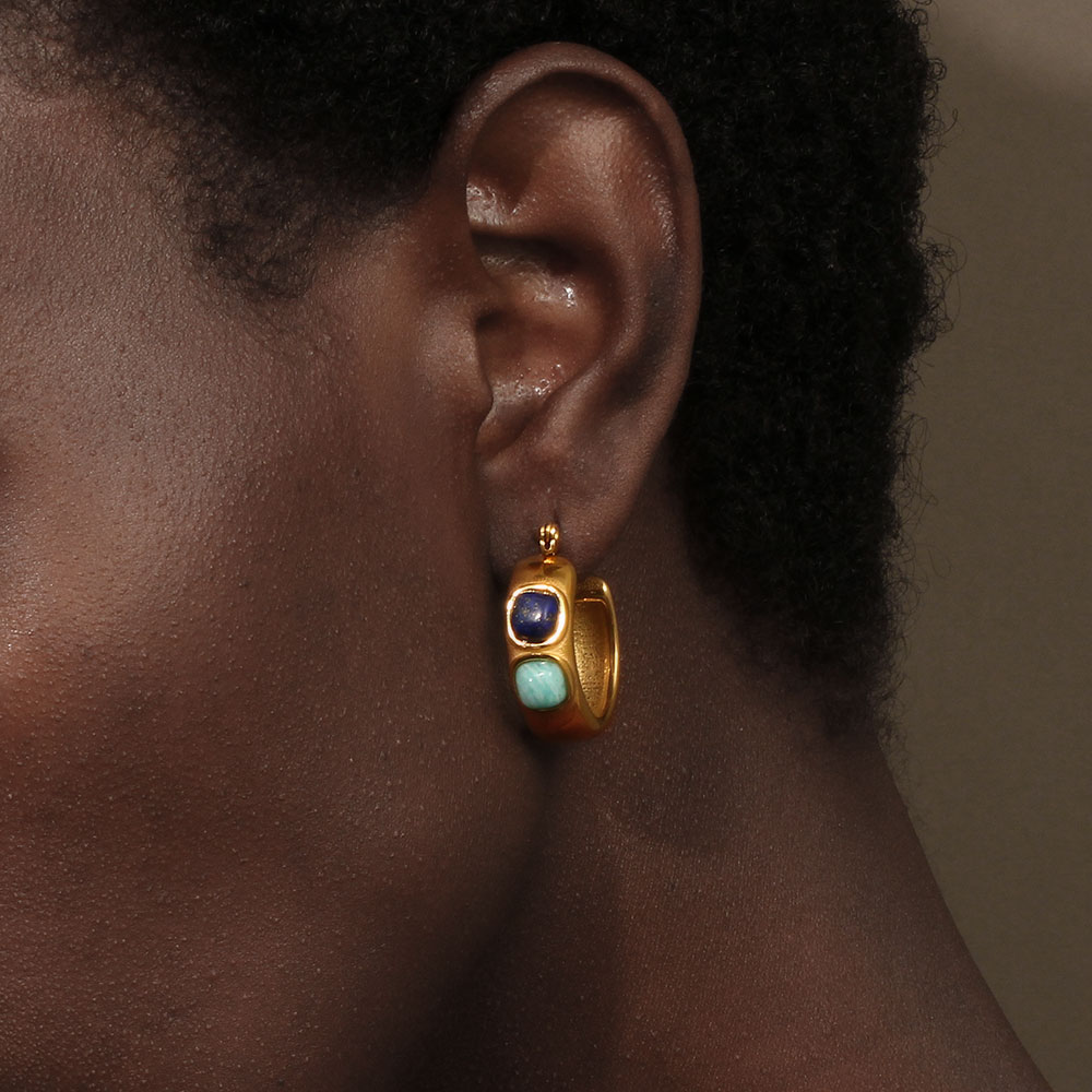 E.B.belle Round  Lazurite Turq - Turquoise Stone Ring recension och pris
