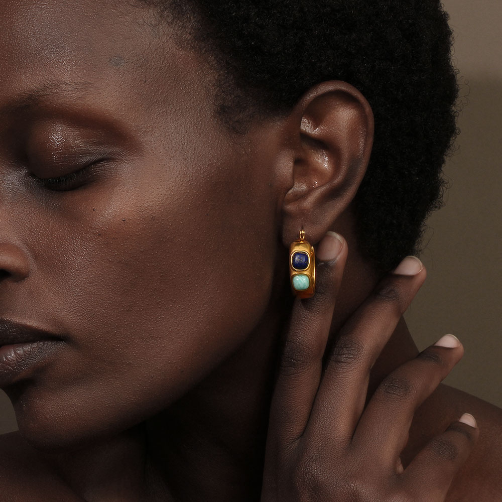 E.B.belle Round  Lazurite Turq - Turquoise Stone Ring recension och pris