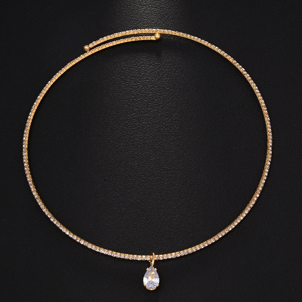 Stonefans Water Drop Pendant C - Crystal Choker Necklace recension och pris