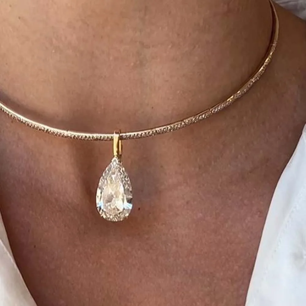 Stonefans Water Drop Pendant C - Crystal Choker Necklace recension och pris