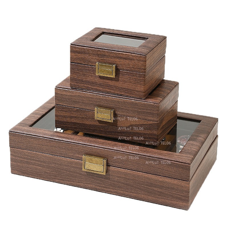 Vintage Wood Grain PU Leather  - Watch Display Box recension och pris