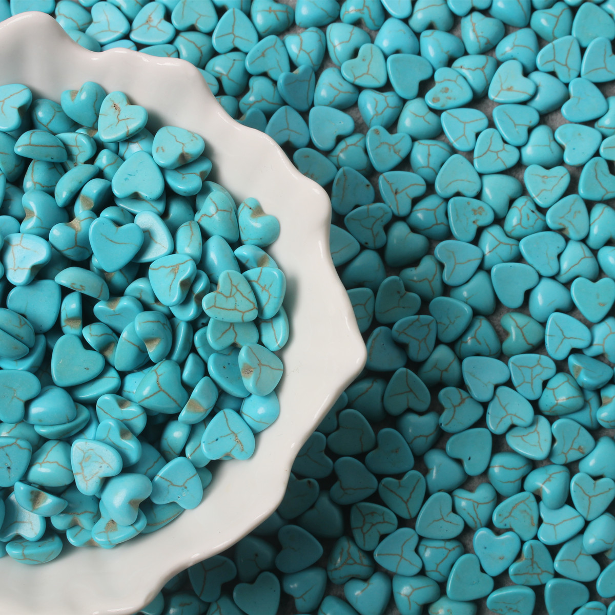 100pcs Plain Blue Turquoise Fl - Turquoise Stone Ring recension och pris