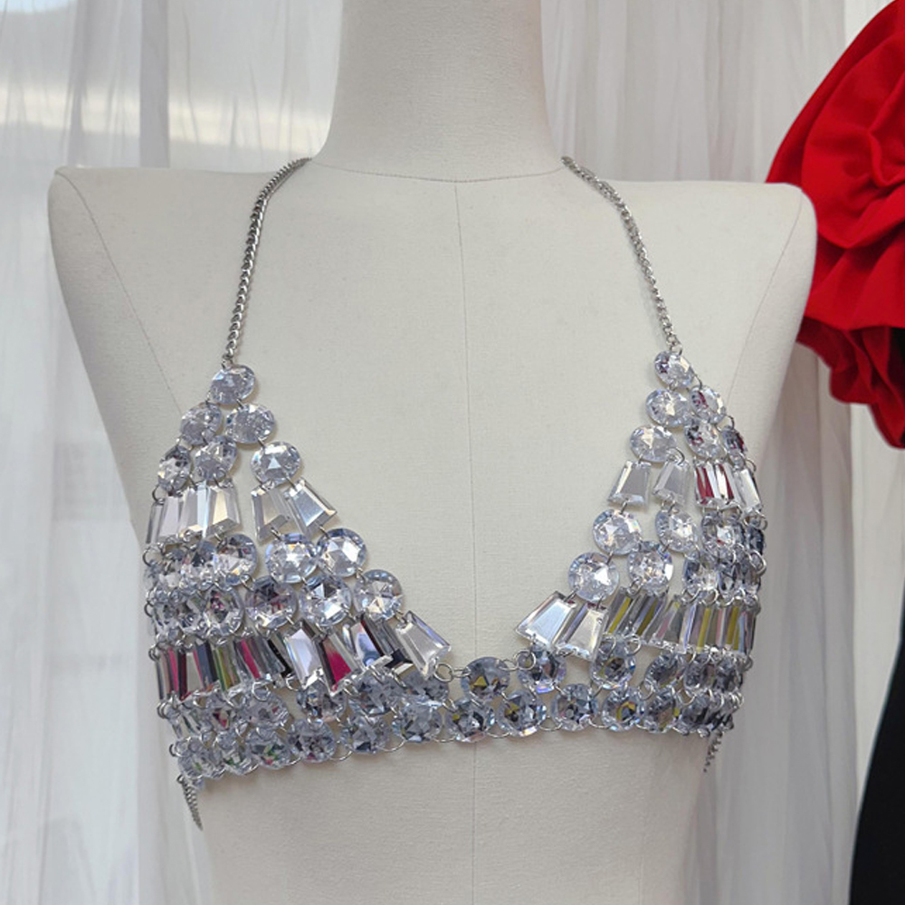 Luxury Full Rhinestone Mesh Ch - Crystal Choker Necklace recension och pris