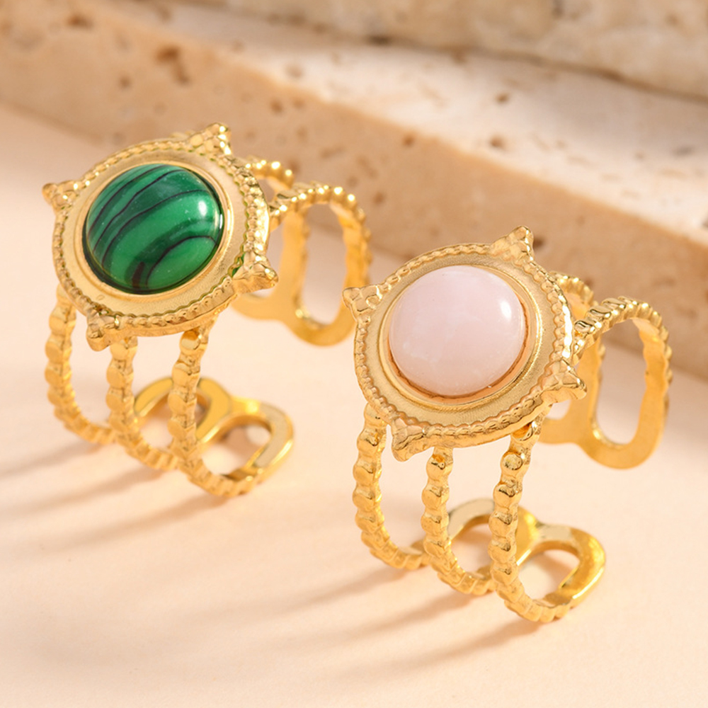 2025 NEW Set Luxury Natural St - Turquoise Stone Ring recension och pris