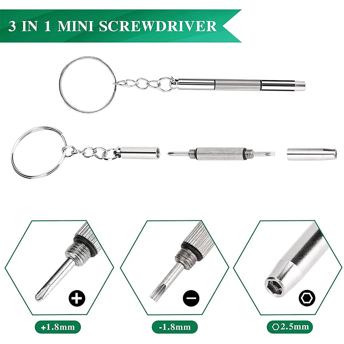 1/2/10pcs Mini 3 in1 Screwdriv - Watch Repair Tool Kit recension och pris