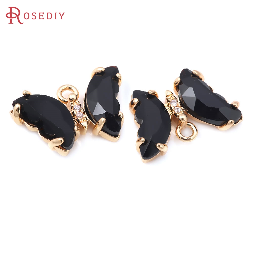 10PCS 18K Gold Color Brass and - Butterfly Pendant Necklace recension och pris