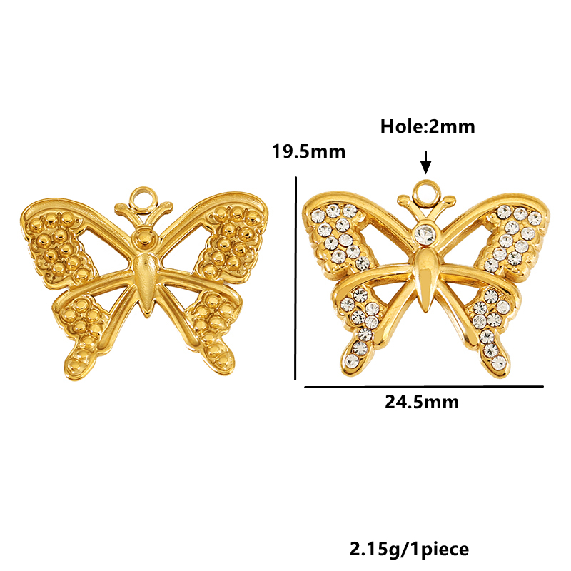 4pcs Stainless Steel Hollow Zi - Butterfly Pendant Necklace recension och pris