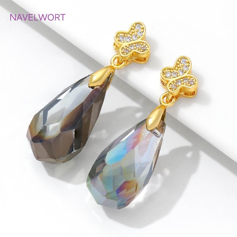 Brass Pinch Bails 18K Gold Pla - Butterfly Pendant Necklace recension och pris
